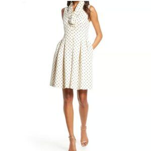 Harper Rose - Ivory Textured Polka Dot Dress Women's 14